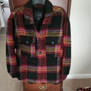 Sanctuary Multicolor Plaid Shacket With Side Pockets